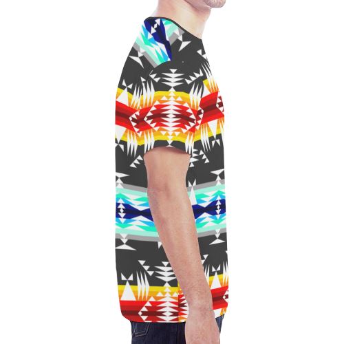 Between the Mountains Gray New All Over Print T-shirt for Men (Model T45) New All Over Print T-shirt for Men (T45) e-joyer