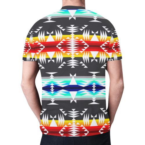 Between the Mountains Gray New All Over Print T-shirt for Men (Model T45) New All Over Print T-shirt for Men (T45) e-joyer