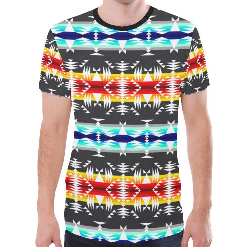 Between the Mountains Gray New All Over Print T-shirt for Men/Large Size (Model T45) New All Over Print T-shirt for Men/Large (T45) e-joyer