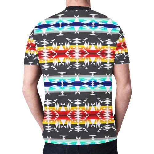 Between the Mountains Gray New All Over Print T-shirt for Men/Large Size (Model T45) New All Over Print T-shirt for Men/Large (T45) e-joyer