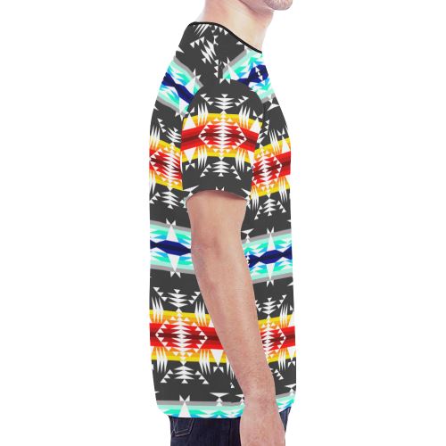Between the Mountains Gray New All Over Print T-shirt for Men/Large Size (Model T45) New All Over Print T-shirt for Men/Large (T45) e-joyer
