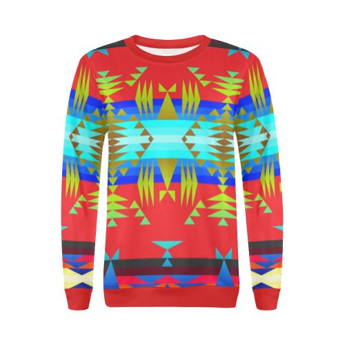 Between the Mountains Greasy Sierra All Over Print Crewneck Sweatshirt for Women (Model H18) Crewneck Sweatshirt for Women (H18) e-joyer