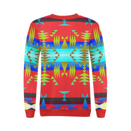 Between the Mountains Greasy Sierra All Over Print Crewneck Sweatshirt for Women (Model H18) Crewneck Sweatshirt for Women (H18) e-joyer