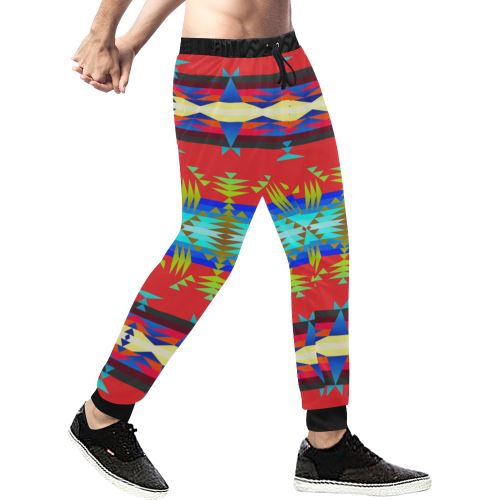 Between the Mountains Greasy Sierra Men's All Over Print Sweatpants (Model L11) Men's All Over Print Sweatpants (L11) e-joyer