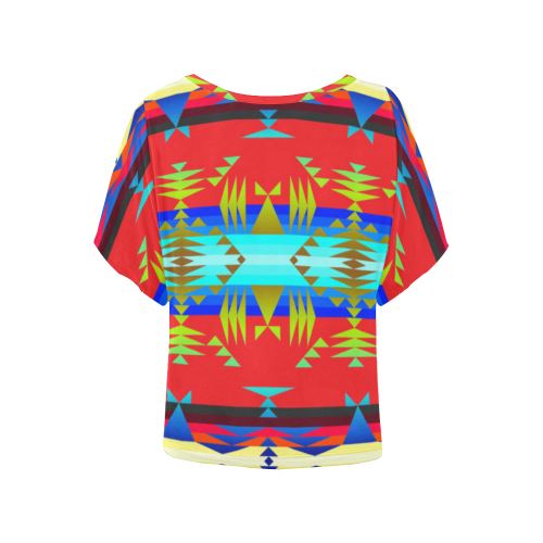 Between the Mountains Greasy Sierra Women's Batwing-Sleeved Blouse T shirt (Model T44) Women's Batwing-Sleeved Blouse T shirt (T44) e-joyer