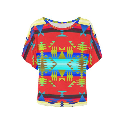 Between the Mountains Greasy Sierra Women's Batwing-Sleeved Blouse T shirt (Model T44) Women's Batwing-Sleeved Blouse T shirt (T44) e-joyer