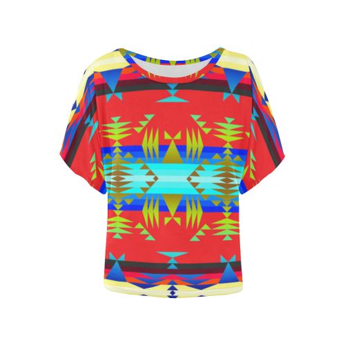 Between the Mountains Greasy Sierra Women's Batwing-Sleeved Blouse T shirt (Model T44) Women's Batwing-Sleeved Blouse T shirt (T44) e-joyer