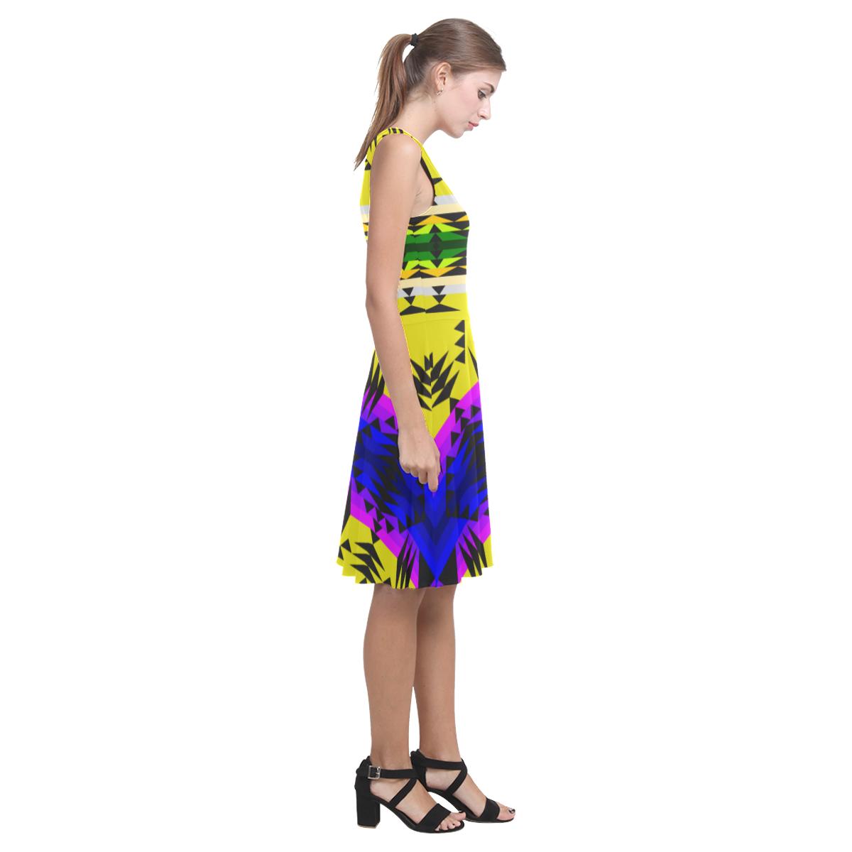 Between the Mountains Greasy Yellow Atalanta Casual Sundress(Model D04) Atalanta Sundress (D04) e-joyer