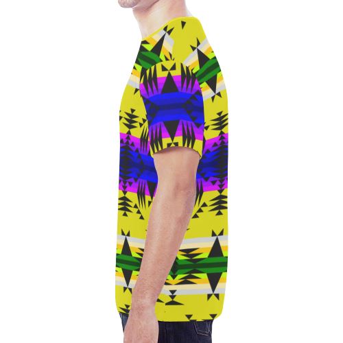 Between the Mountains Greasy Yellow New All Over Print T-shirt for Men (Model T45) New All Over Print T-shirt for Men (T45) e-joyer