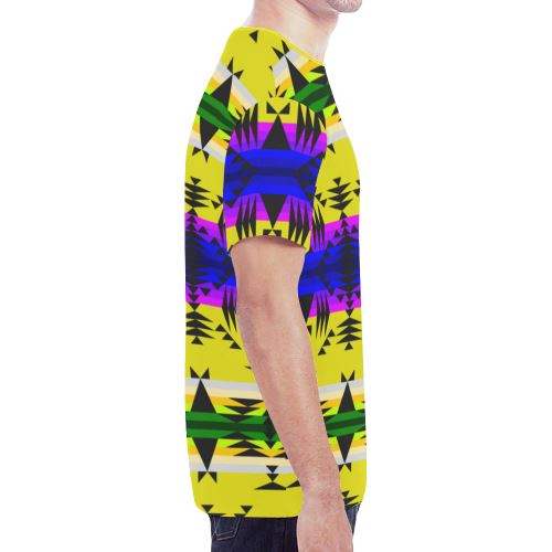 Between the Mountains Greasy Yellow New All Over Print T-shirt for Men (Model T45) New All Over Print T-shirt for Men (T45) e-joyer