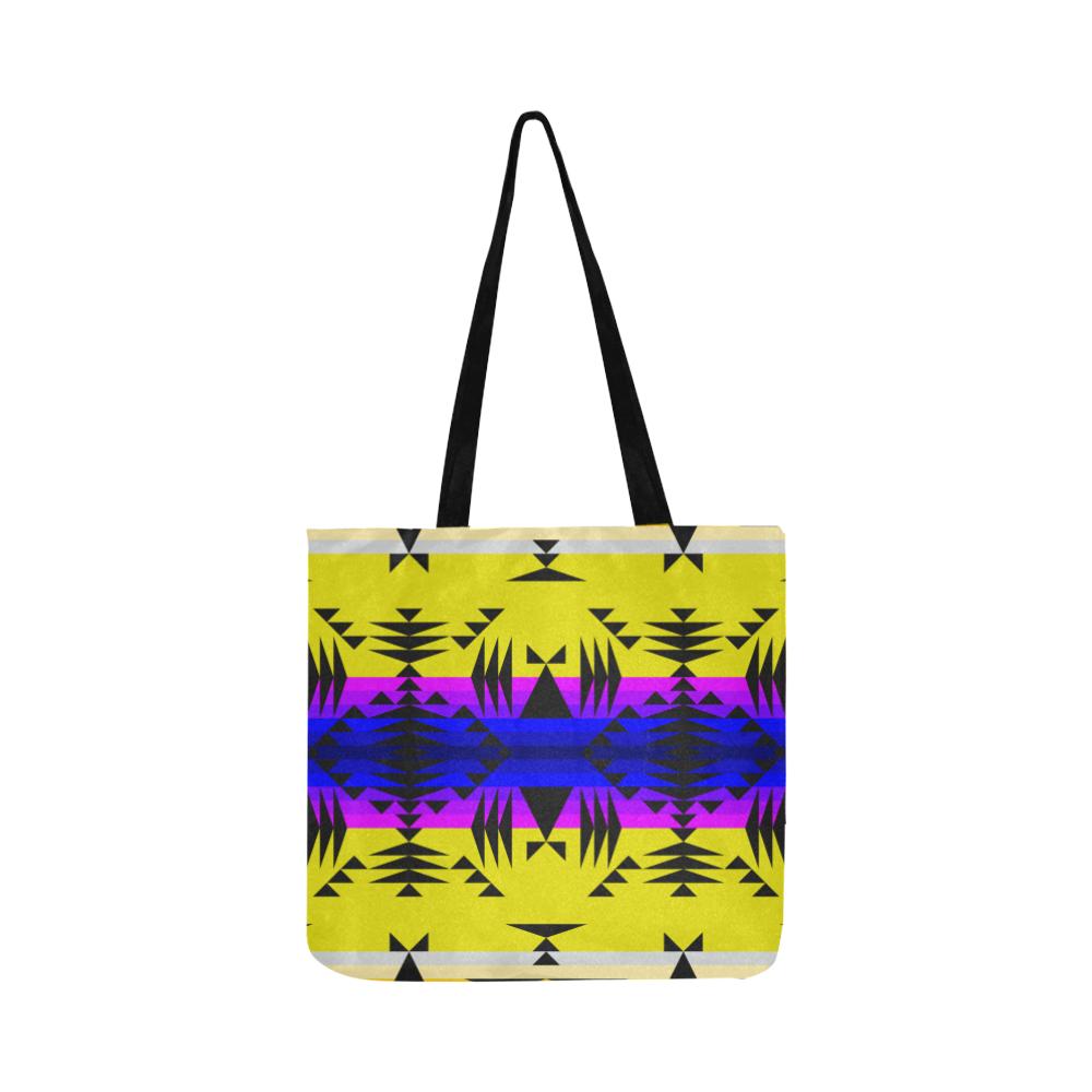 Between the Mountains Greasy Yellow Reusable Shopping Bag Model 1660 (Two sides) Shopping Tote Bag (1660) e-joyer