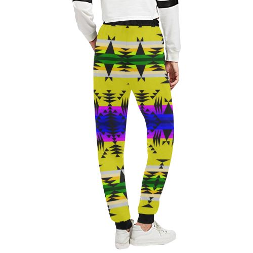 Between the Mountains Greasy Yellow Women's All Over Print Sweatpants (Model L11) Women's All Over Print Sweatpants (L11) e-joyer