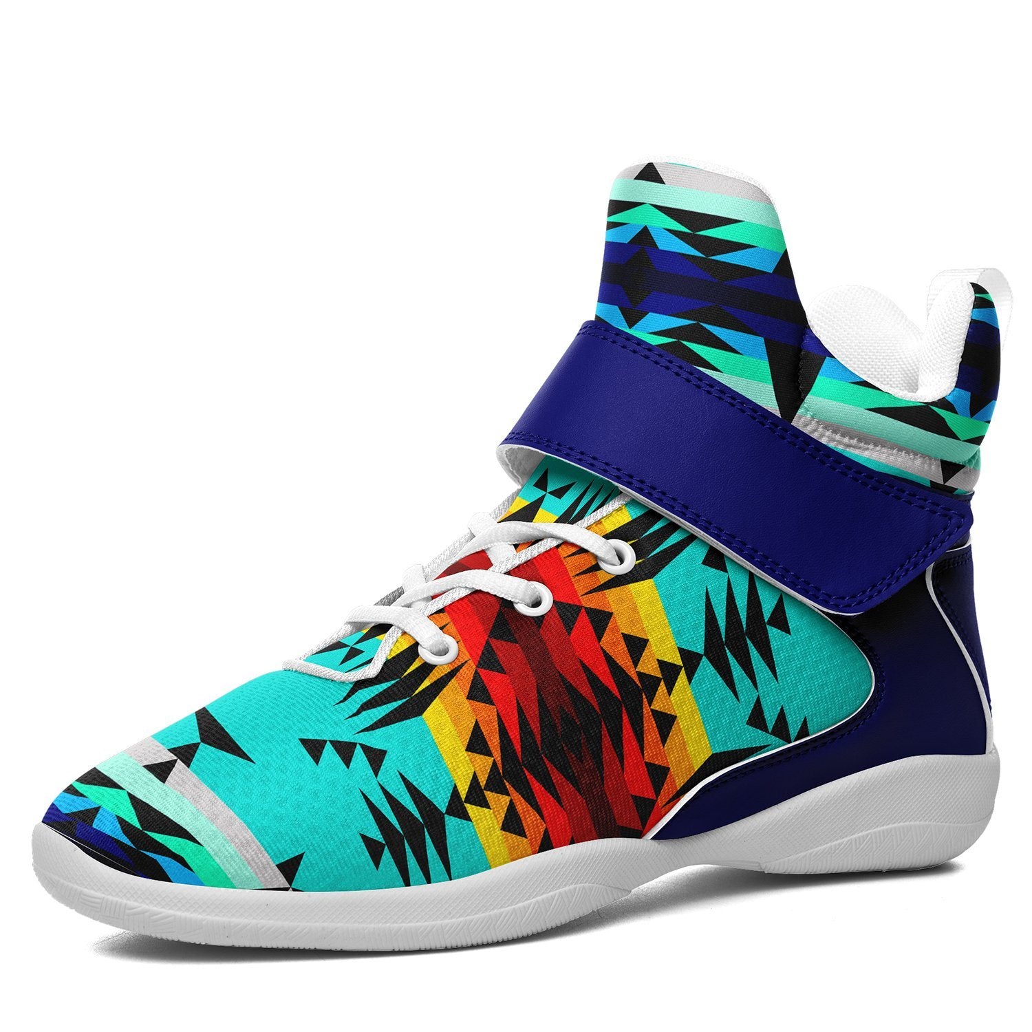 Between the Mountains Ipottaa Basketball / Sport High Top Shoes 49 Dzine US Women 4.5 / US Youth 3.5 / EUR 35 White Sole with Blue Strap 