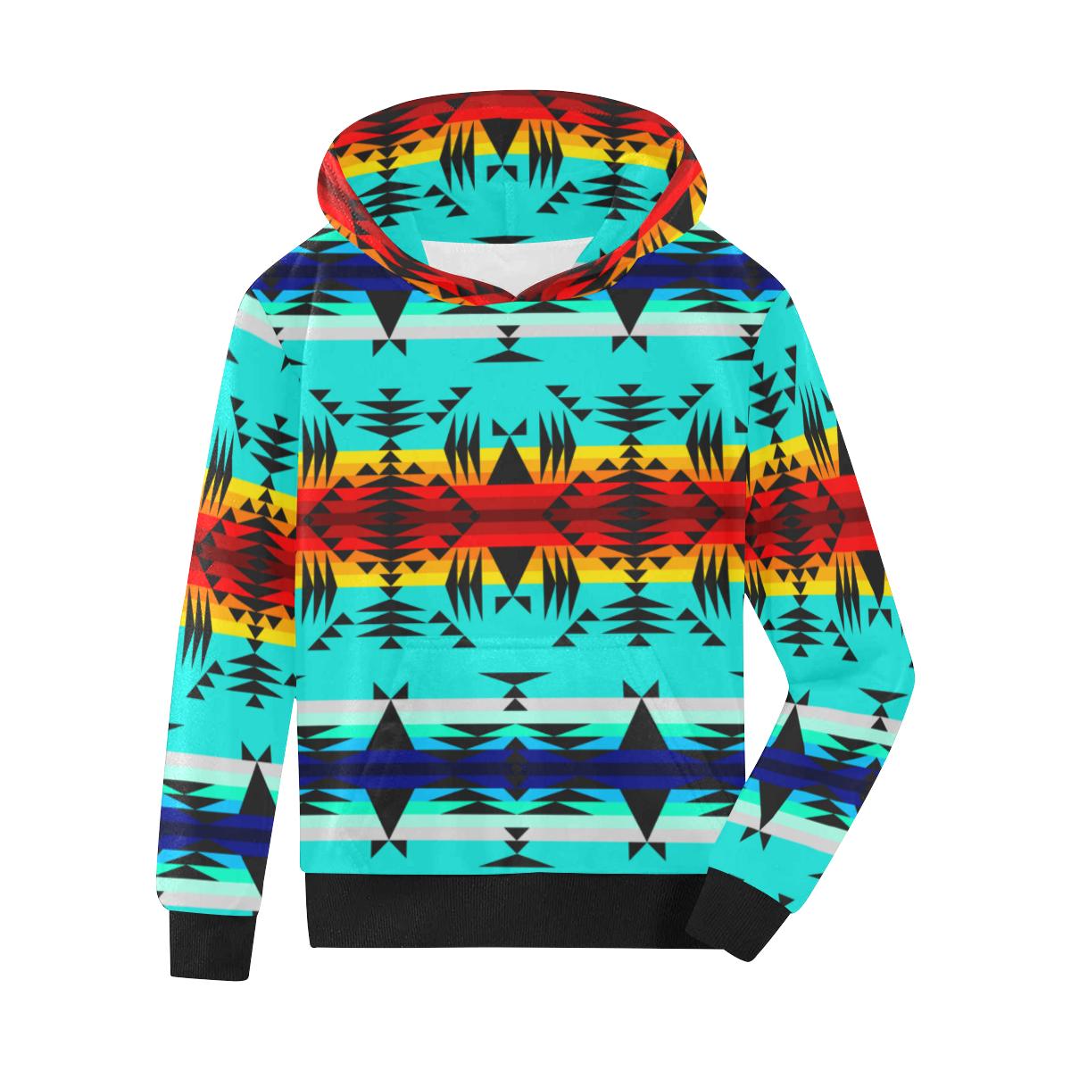 Between the Mountains Kids' All Over Print Hoodie (Model H38) Kids' AOP Hoodie (H38) e-joyer
