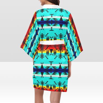Between the Mountains Kimono Robe Artsadd