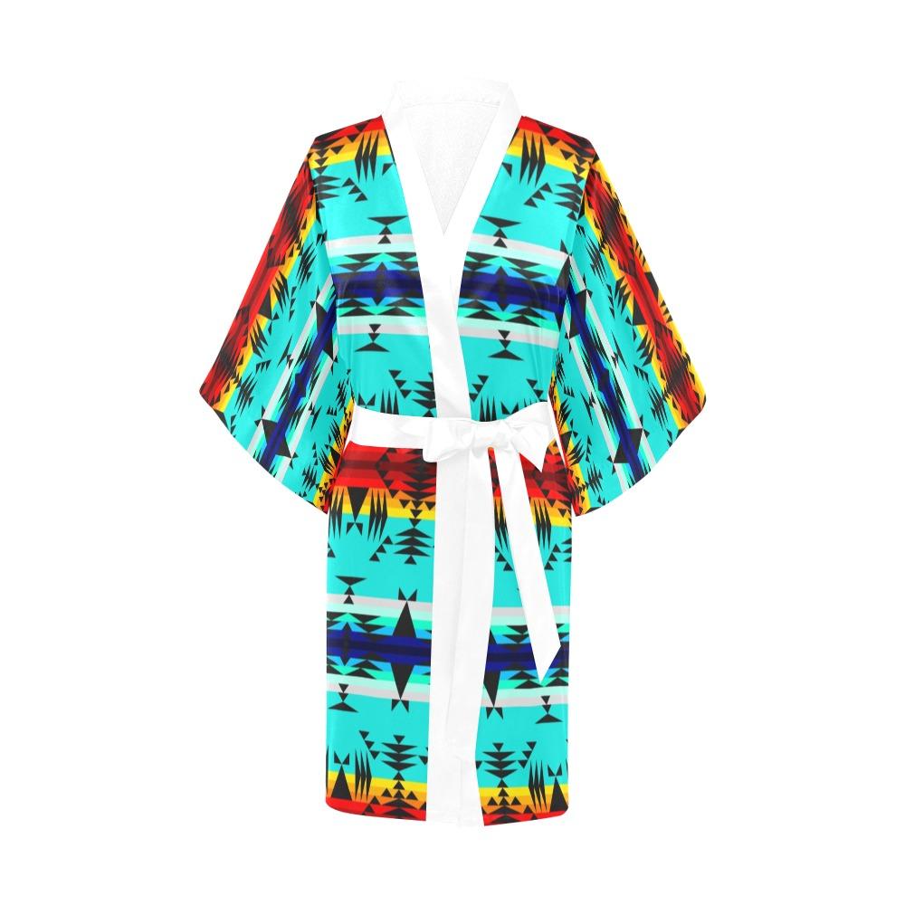Between the Mountains Kimono Robe Artsadd