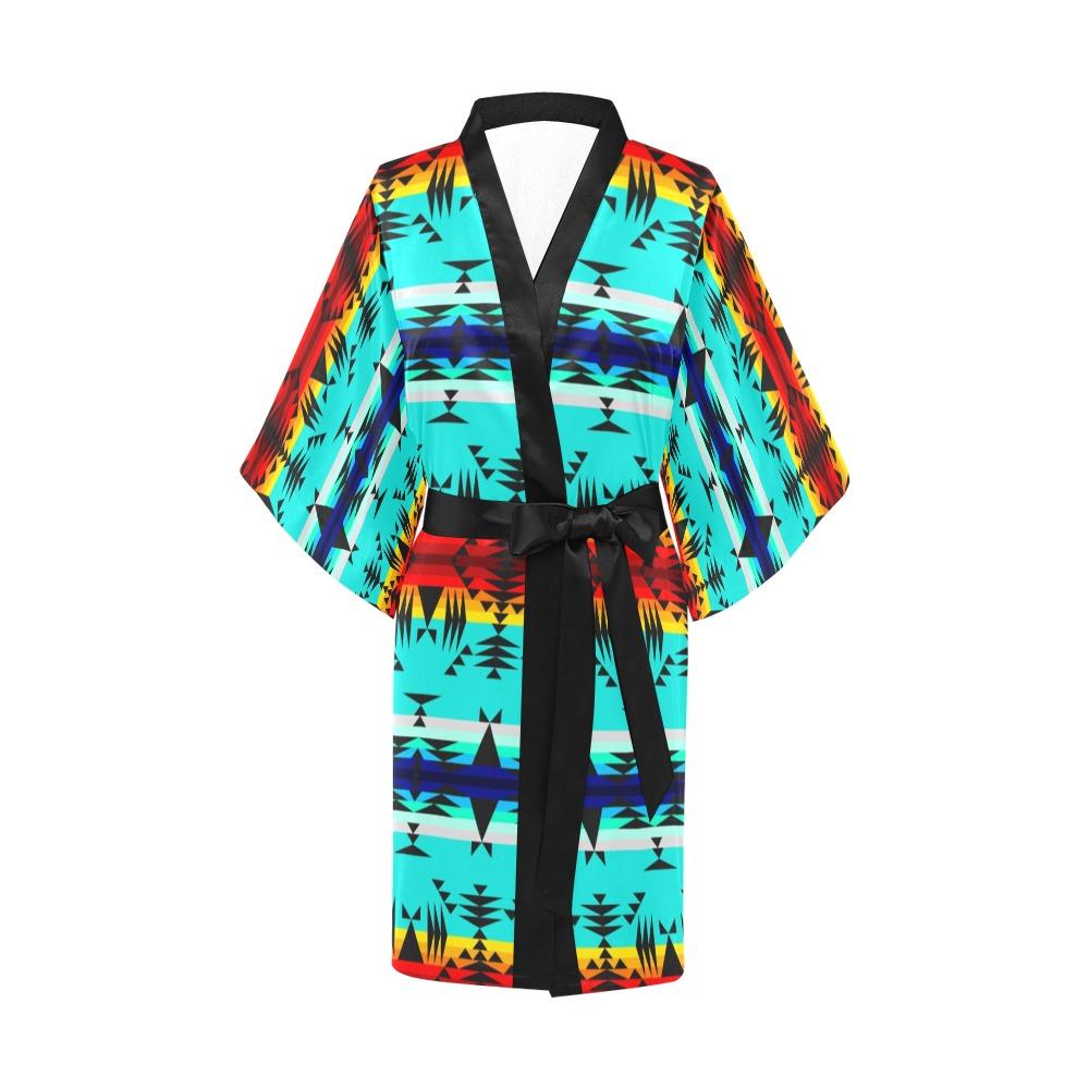 Between the Mountains Kimono Robe Artsadd