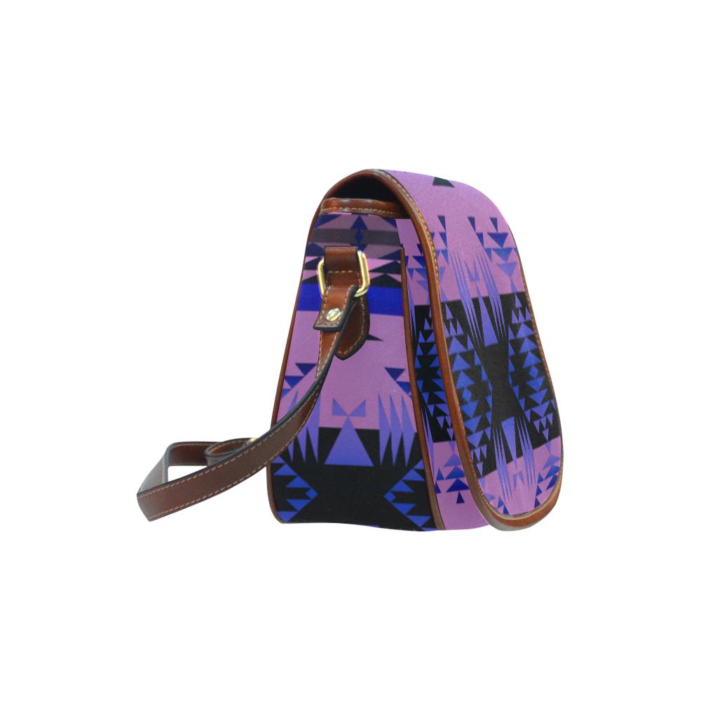 Between the Mountains Moon Shadow Saddle Bag/Small (Model 1649) Full Customization Saddle Bag/Small (Full Customization) e-joyer