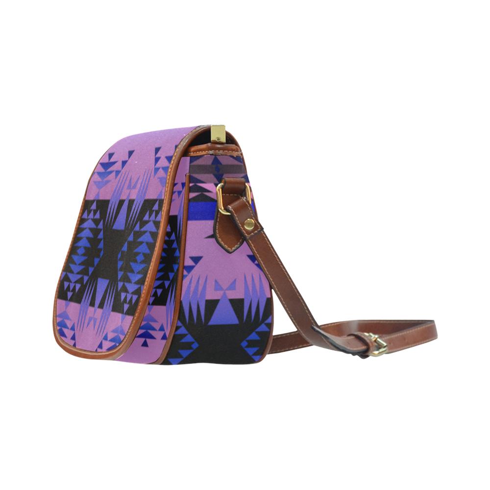 Between the Mountains Moon Shadow Saddle Bag/Small (Model 1649) Full Customization Saddle Bag/Small (Full Customization) e-joyer