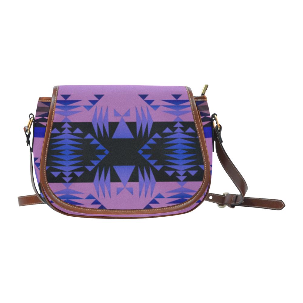 Between the Mountains Moon Shadow Saddle Bag/Small (Model 1649) Full Customization Saddle Bag/Small (Full Customization) e-joyer