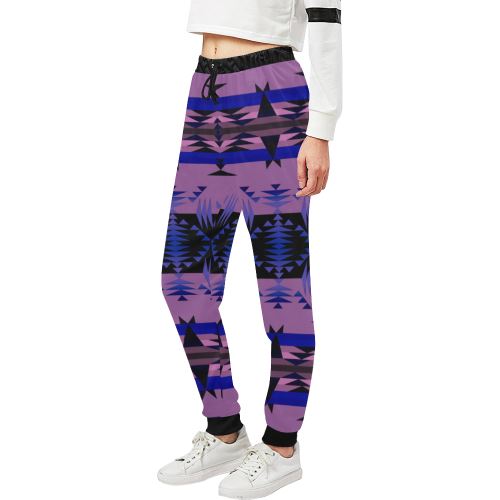 Between the Mountains Moon Shadow Women's All Over Print Sweatpants (Model L11) Women's All Over Print Sweatpants (L11) e-joyer