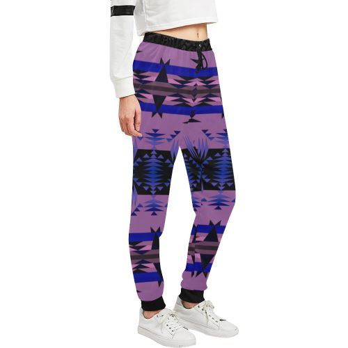 Between the Mountains Moon Shadow Women's All Over Print Sweatpants (Model L11) Women's All Over Print Sweatpants (L11) e-joyer