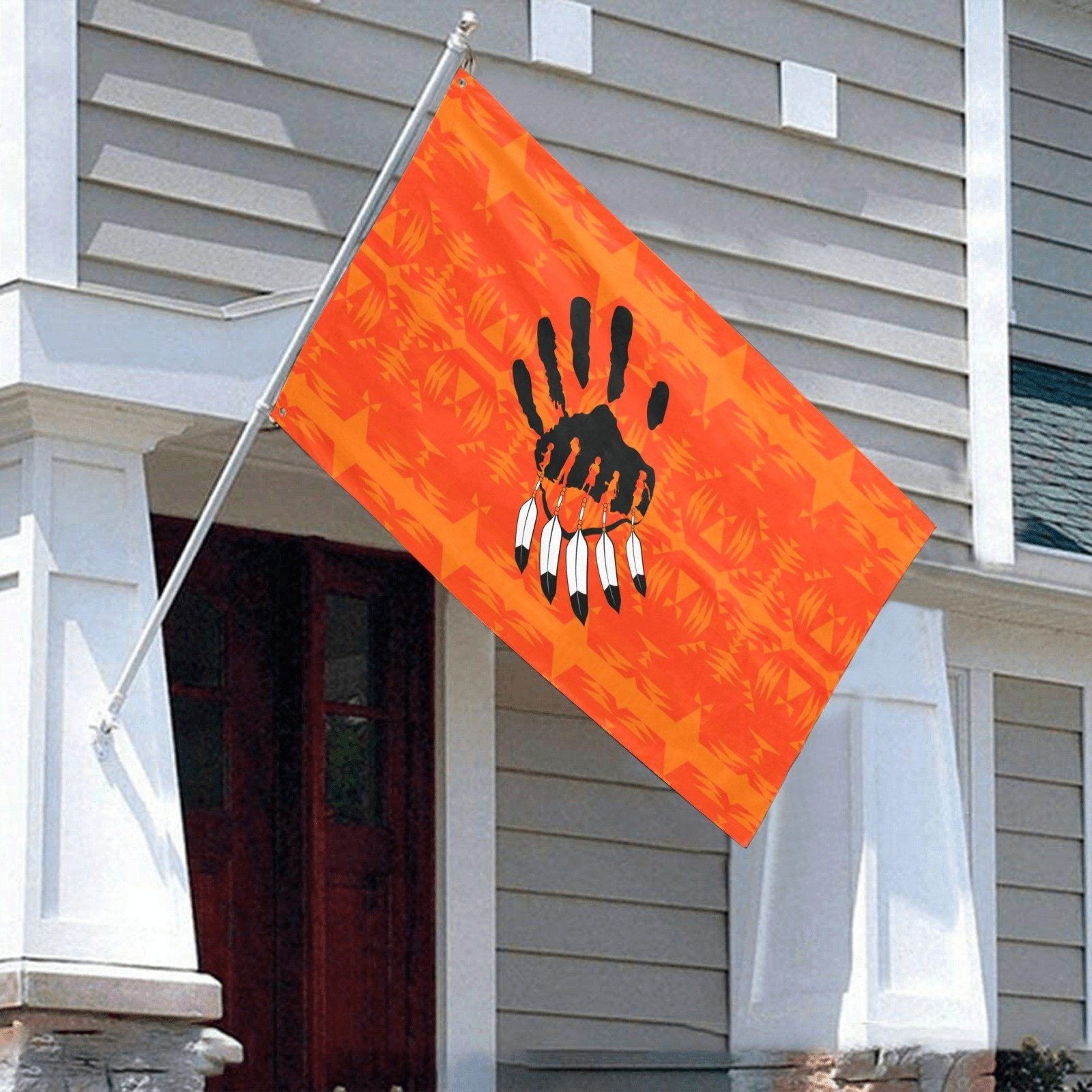 Between the Mountains Orange A feather for each Garden Flag 59"x35" Garden Flag 59"x35" e-joyer 