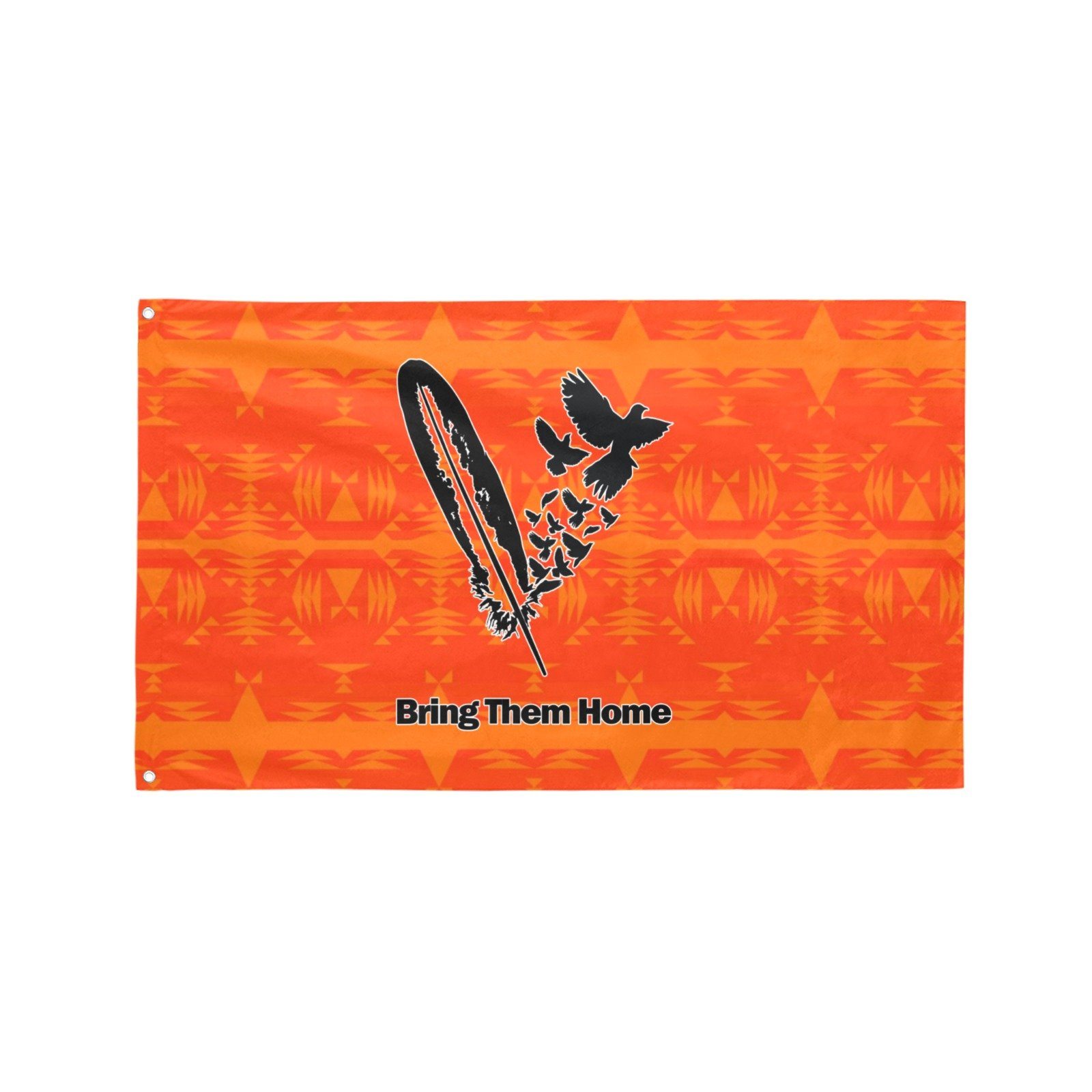 Between the Mountains Orange Bring Them Home Garden Flag 59"x35" Garden Flag 59"x35" e-joyer