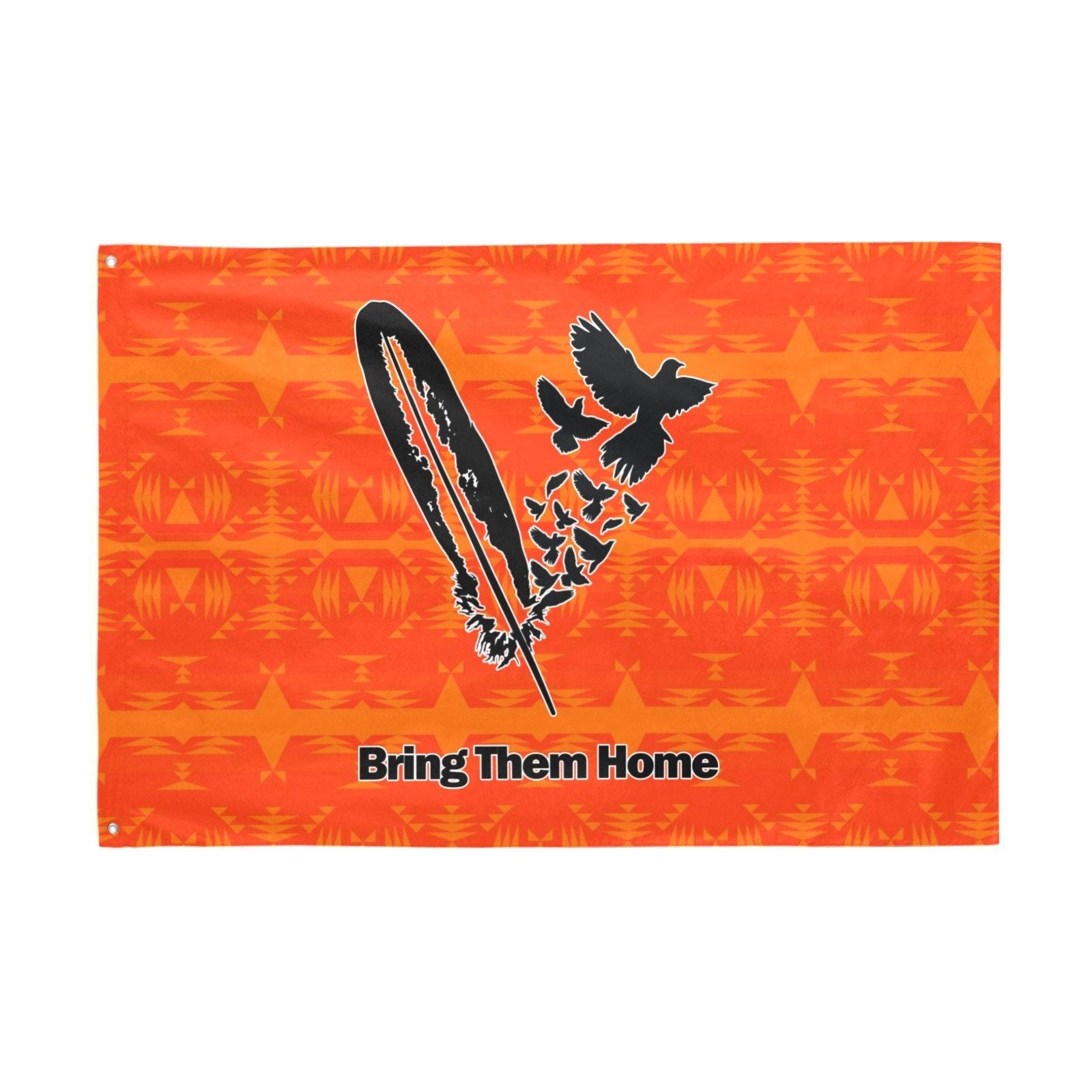 Between the Mountains Orange Bring Them Home Garden Flag 70"x47" Garden Flag 70"x47" e-joyer 