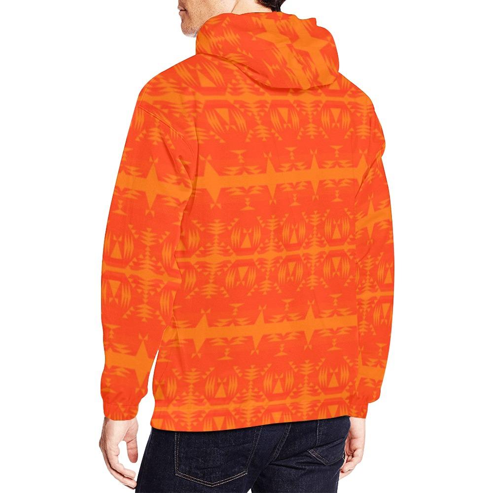 Between the Mountains Orange Carrying Their Prayers All Over Print Hoodie for Men (USA Size) (Model H13) All Over Print Hoodie for Men (H13) e-joyer