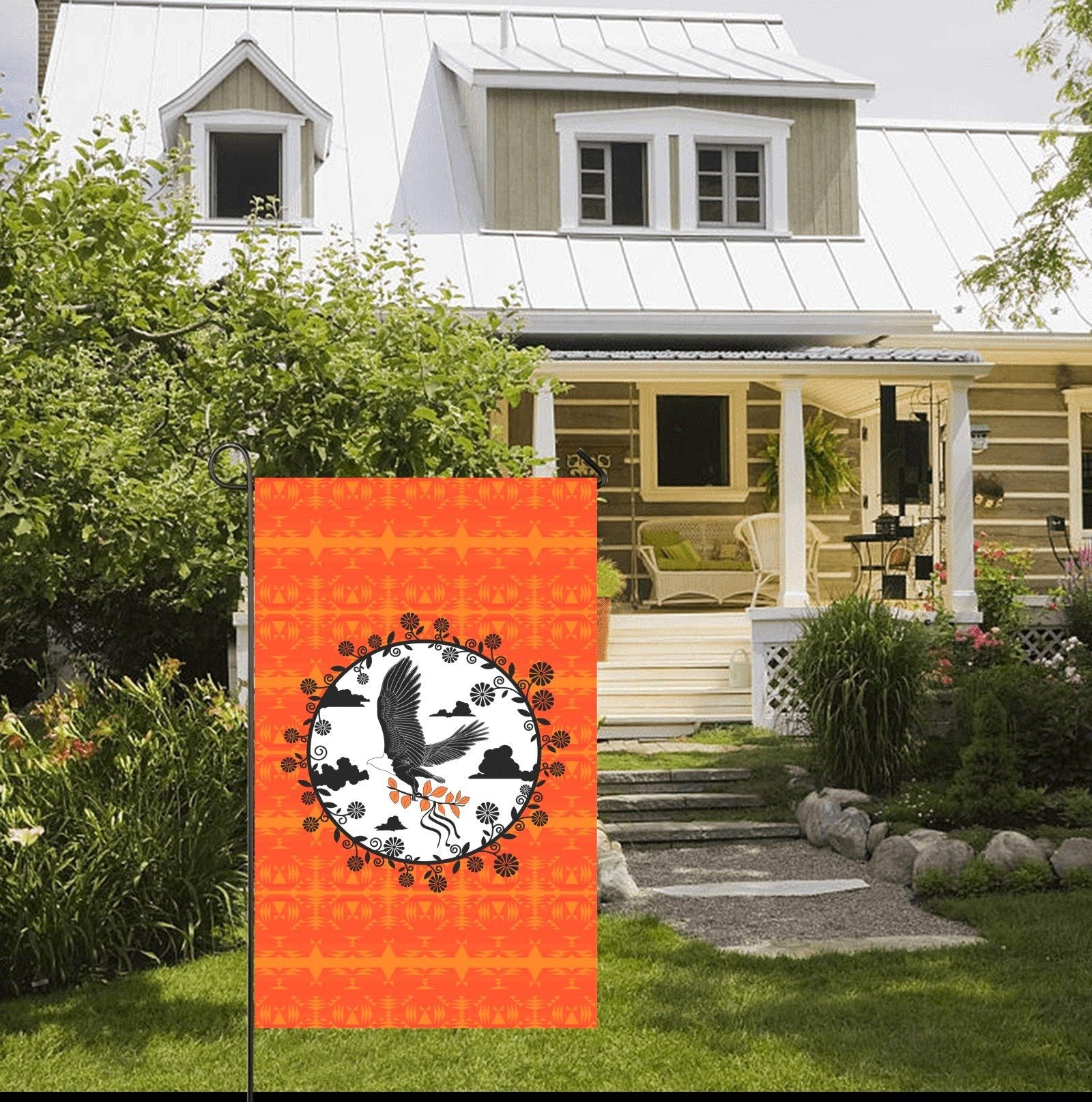 Between the Mountains Orange - Carrying Their Prayers Garden Flag 36''x60'' (Two Sides Printing) Garden Flag 36‘’x60‘’ (Two Sides) e-joyer