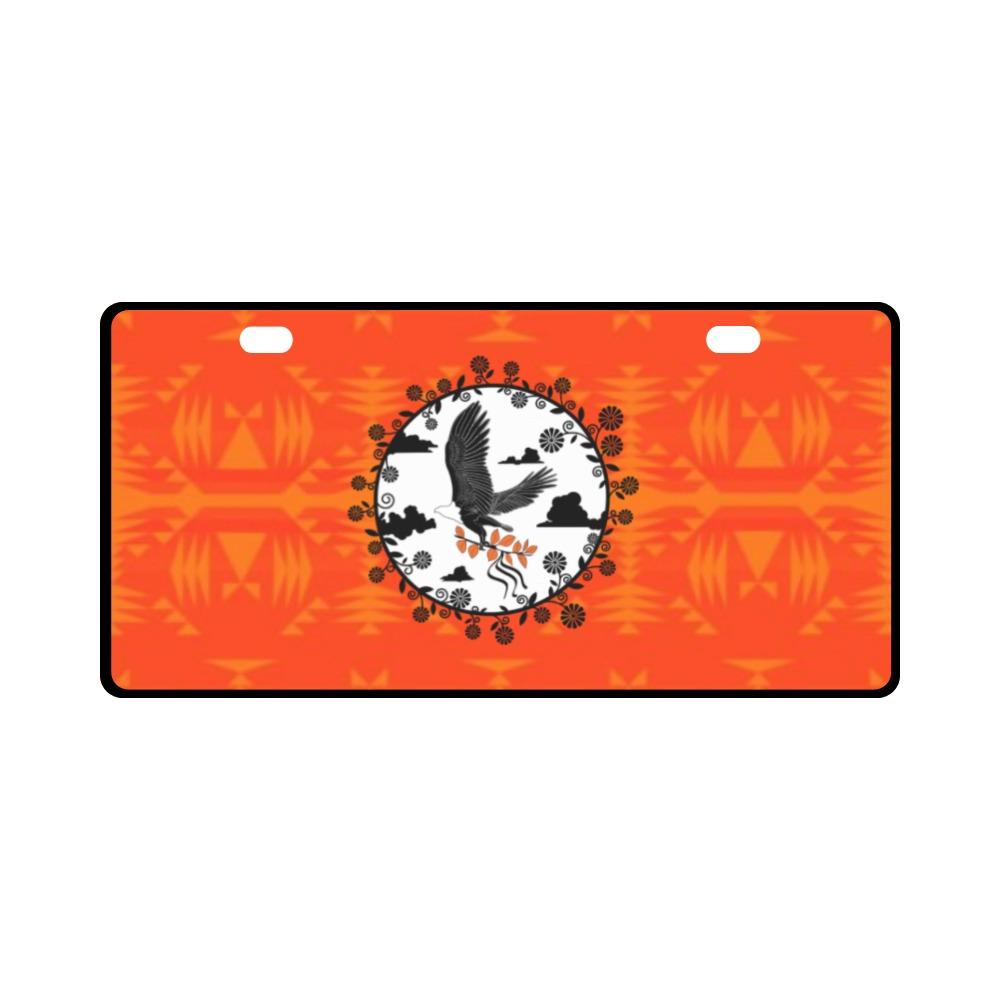 Between the Mountains Orange Carrying Their Prayers License Plate License Plate e-joyer