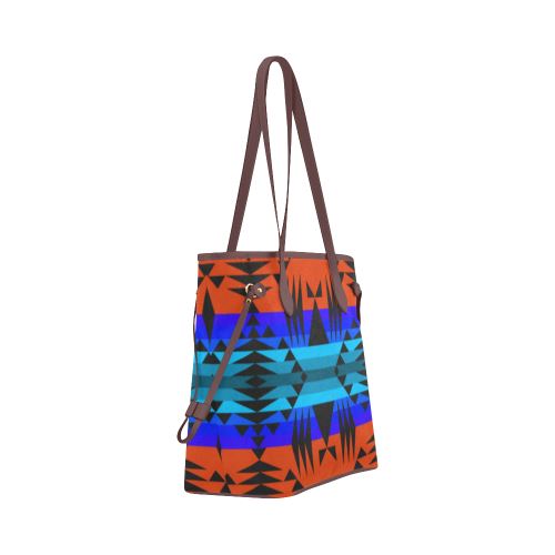 Between the Mountains Orange Clover Canvas Tote Bag (Model 1661) Clover Canvas Tote Bag (1661) e-joyer