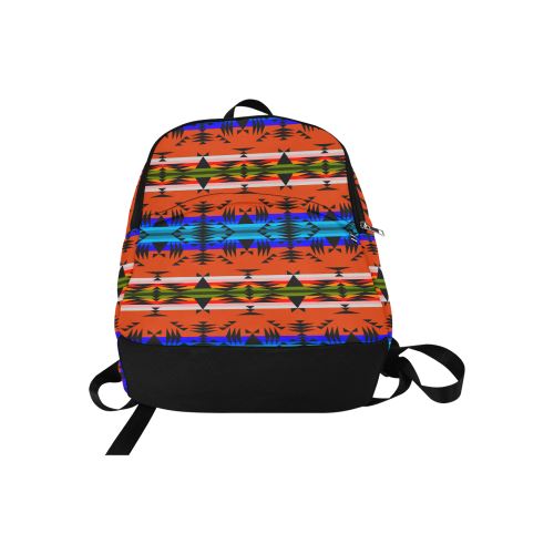 Between the Mountains Orange Fabric Backpack for Adult (Model 1659) Casual Backpack for Adult (1659) e-joyer