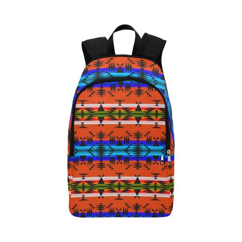 Between the Mountains Orange Fabric Backpack for Adult (Model 1659) Casual Backpack for Adult (1659) e-joyer