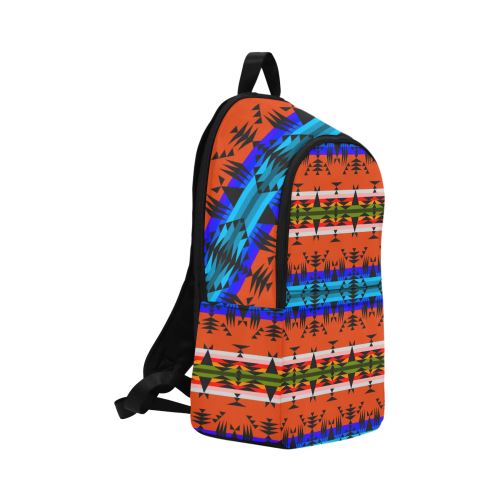 Between the Mountains Orange Fabric Backpack for Adult (Model 1659) Casual Backpack for Adult (1659) e-joyer