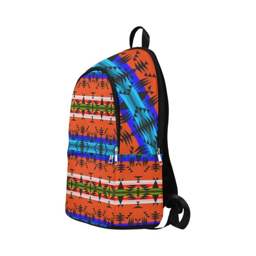 Between the Mountains Orange Fabric Backpack for Adult (Model 1659) Casual Backpack for Adult (1659) e-joyer