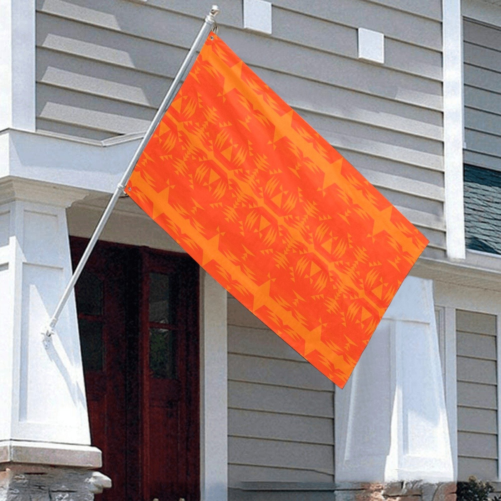 Between the Mountains Orange Garden Flag 59"x35" Garden Flag 59"x35" e-joyer