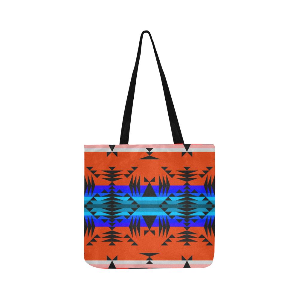 Between the Mountains Orange Reusable Shopping Bag Model 1660 (Two sides) Shopping Tote Bag (1660) e-joyer