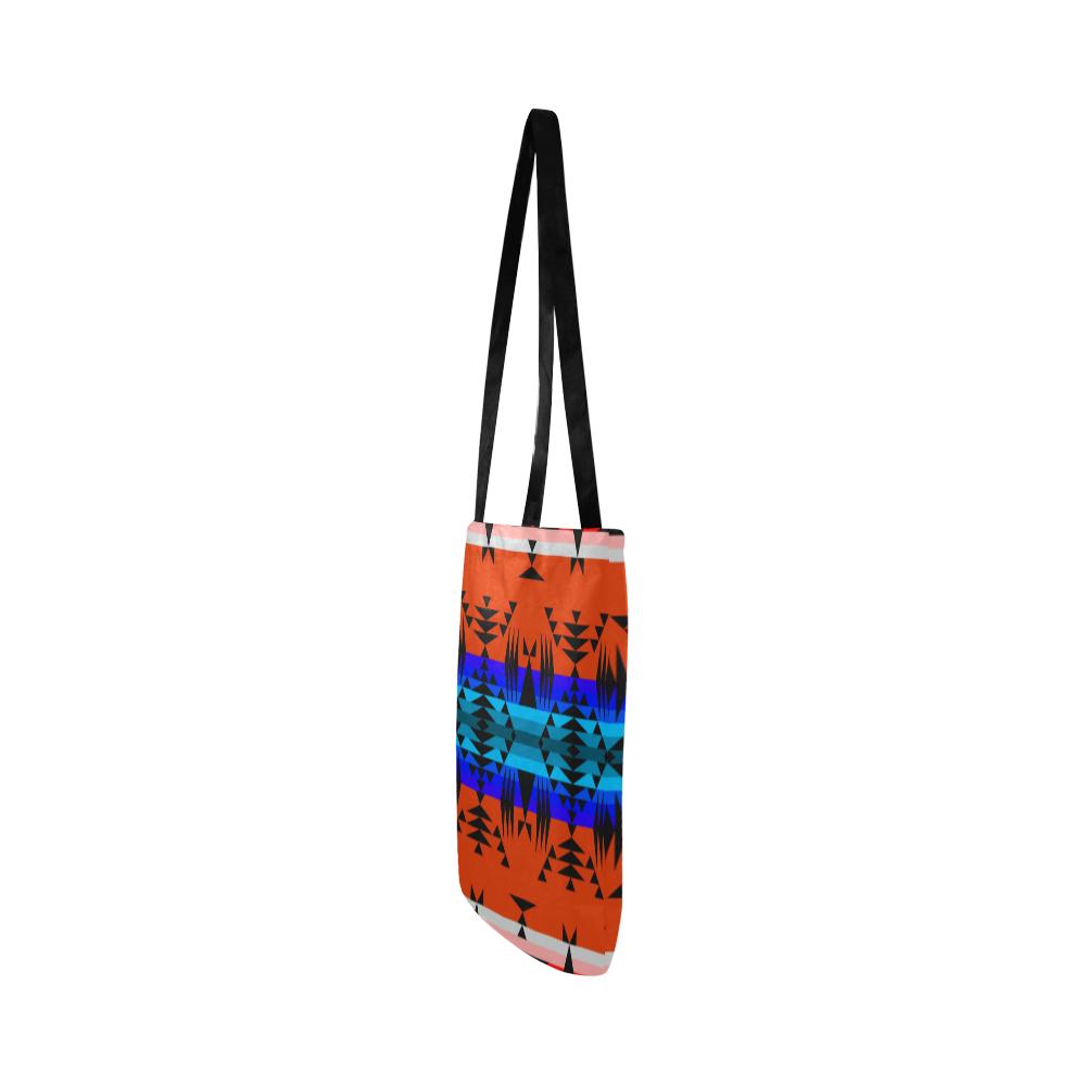 Between the Mountains Orange Reusable Shopping Bag Model 1660 (Two sides) Shopping Tote Bag (1660) e-joyer