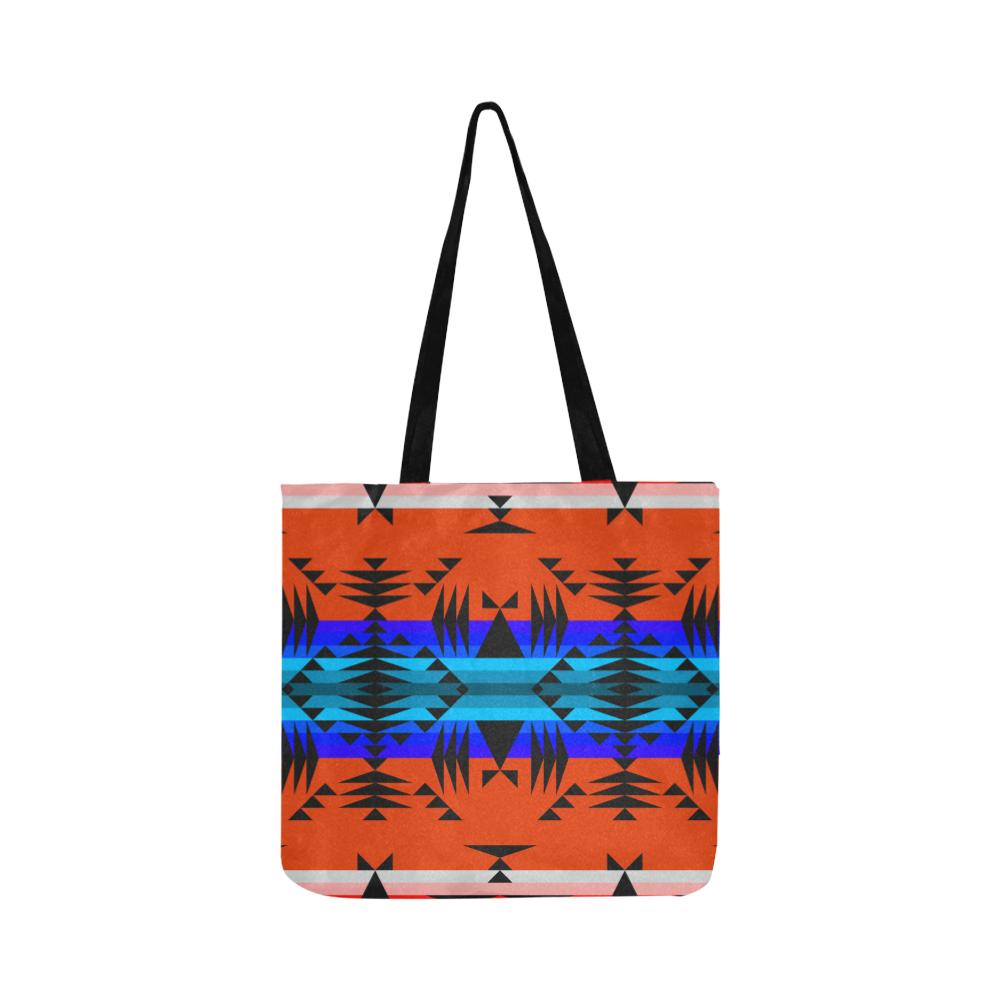 Between the Mountains Orange Reusable Shopping Bag Model 1660 (Two sides) Shopping Tote Bag (1660) e-joyer