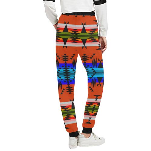 Between the Mountains Orange Women's All Over Print Sweatpants (Model L11) Women's All Over Print Sweatpants (L11) e-joyer