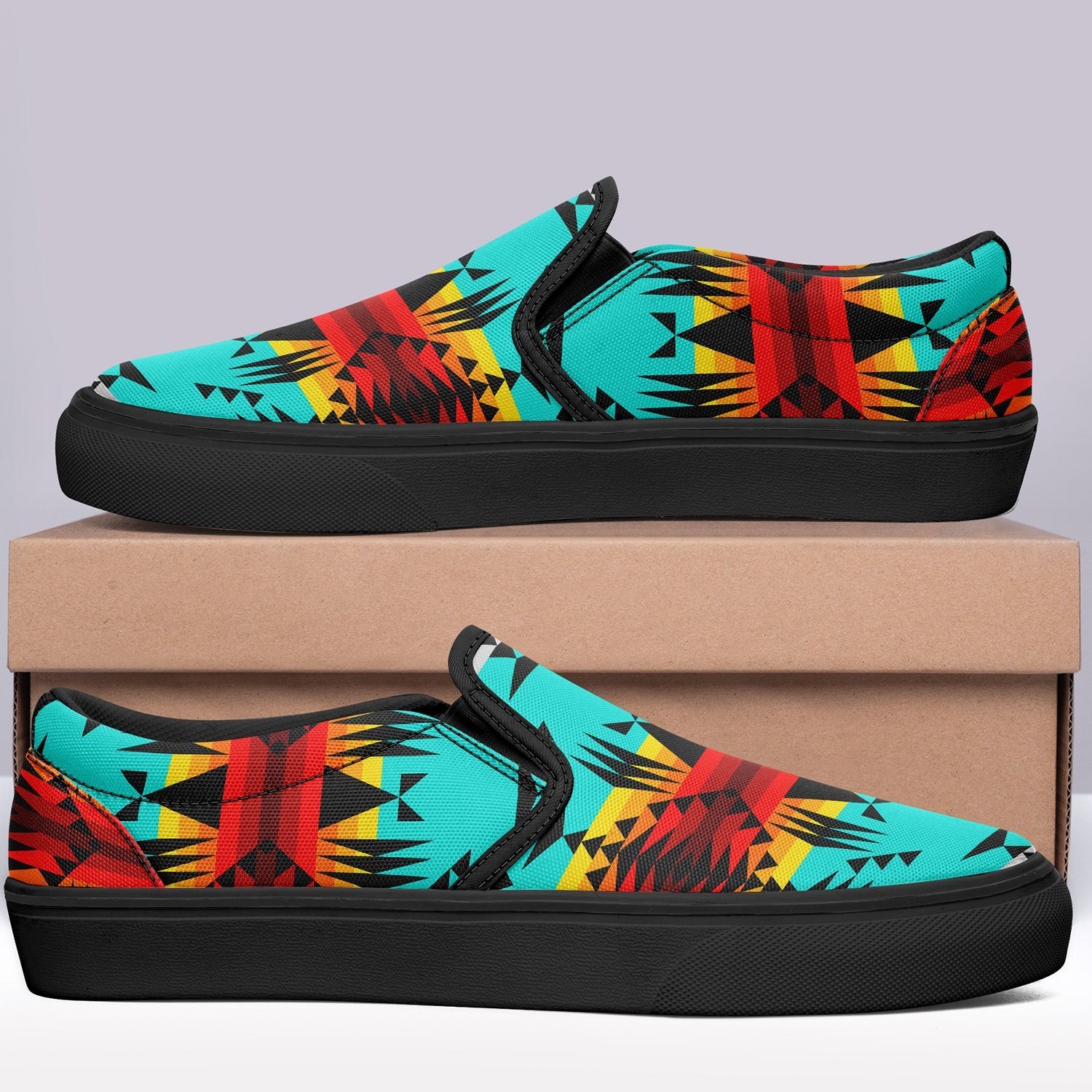 Between the Mountains Otoyimm Canvas Slip On Shoes 49 Dzine