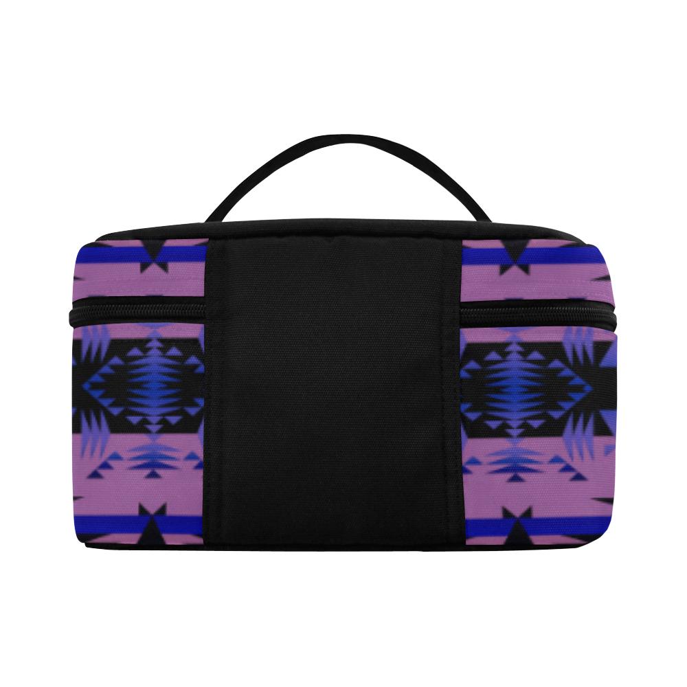 Between the Mountains Purple Cosmetic Bag/Large (Model 1658) Cosmetic Bag e-joyer