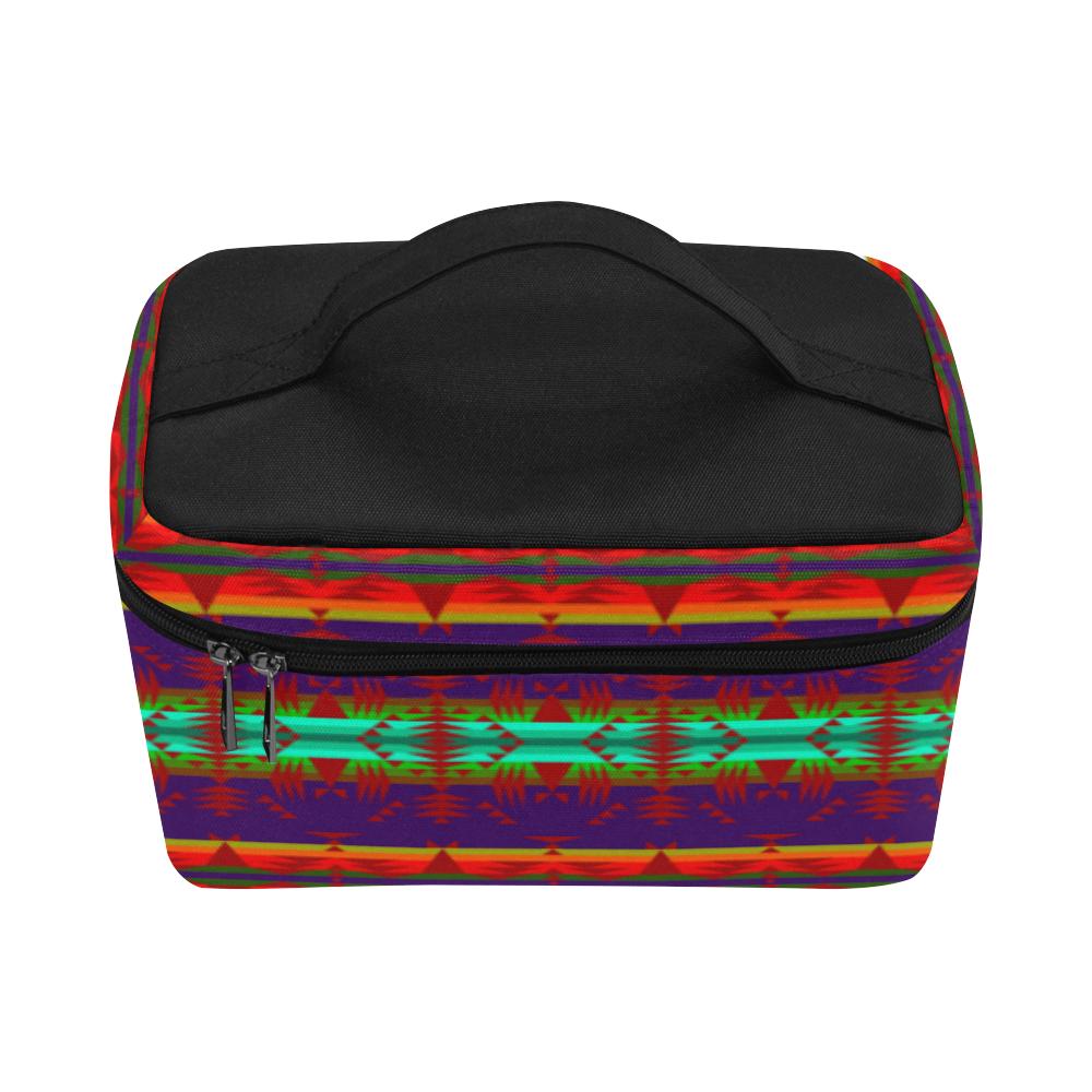 Between the Mountains Purple Red Cosmetic Bag/Large (Model 1658) Cosmetic Bag e-joyer