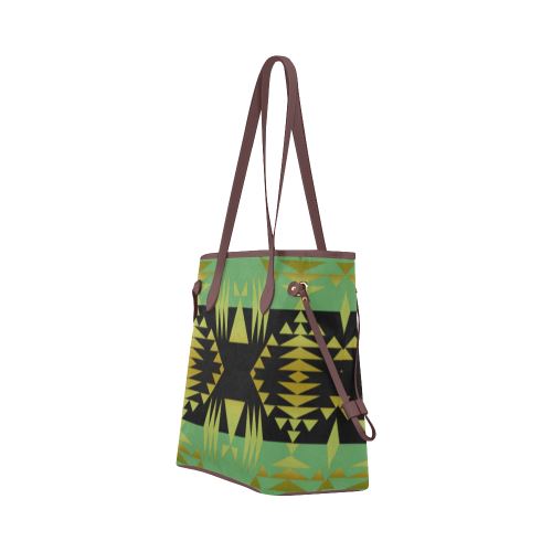 Between the Mountains Sage Clover Canvas Tote Bag (Model 1661) Clover Canvas Tote Bag (1661) e-joyer
