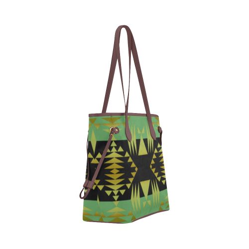 Between the Mountains Sage Clover Canvas Tote Bag (Model 1661) Clover Canvas Tote Bag (1661) e-joyer