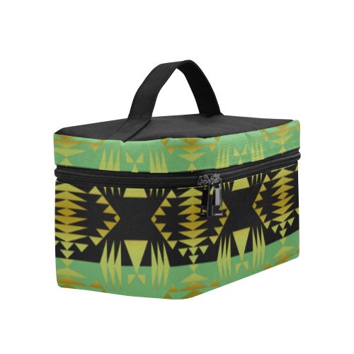 Between the Mountains Sage Cosmetic Bag/Large (Model 1658) Cosmetic Bag e-joyer
