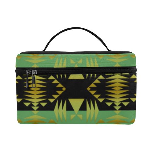 Between the Mountains Sage Cosmetic Bag/Large (Model 1658) Cosmetic Bag e-joyer