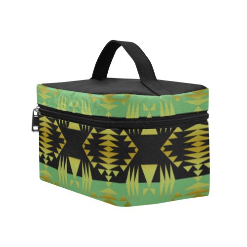 Between the Mountains Sage Cosmetic Bag/Large (Model 1658) Cosmetic Bag e-joyer